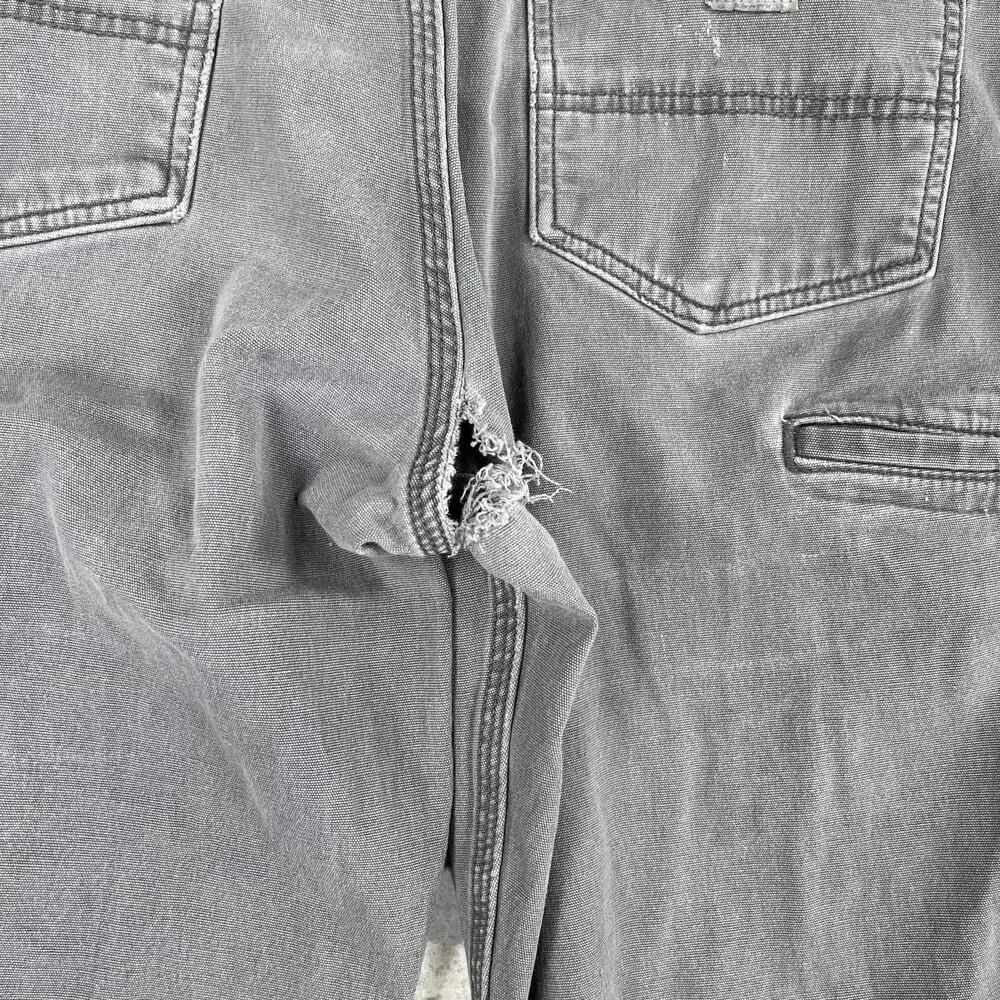 Vintage Y2K Carhartt Carpenter Pants 36x36 Relaxed Fit Grey Cotton Canvas